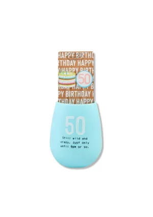 50 Birthday Silicone Wine Set