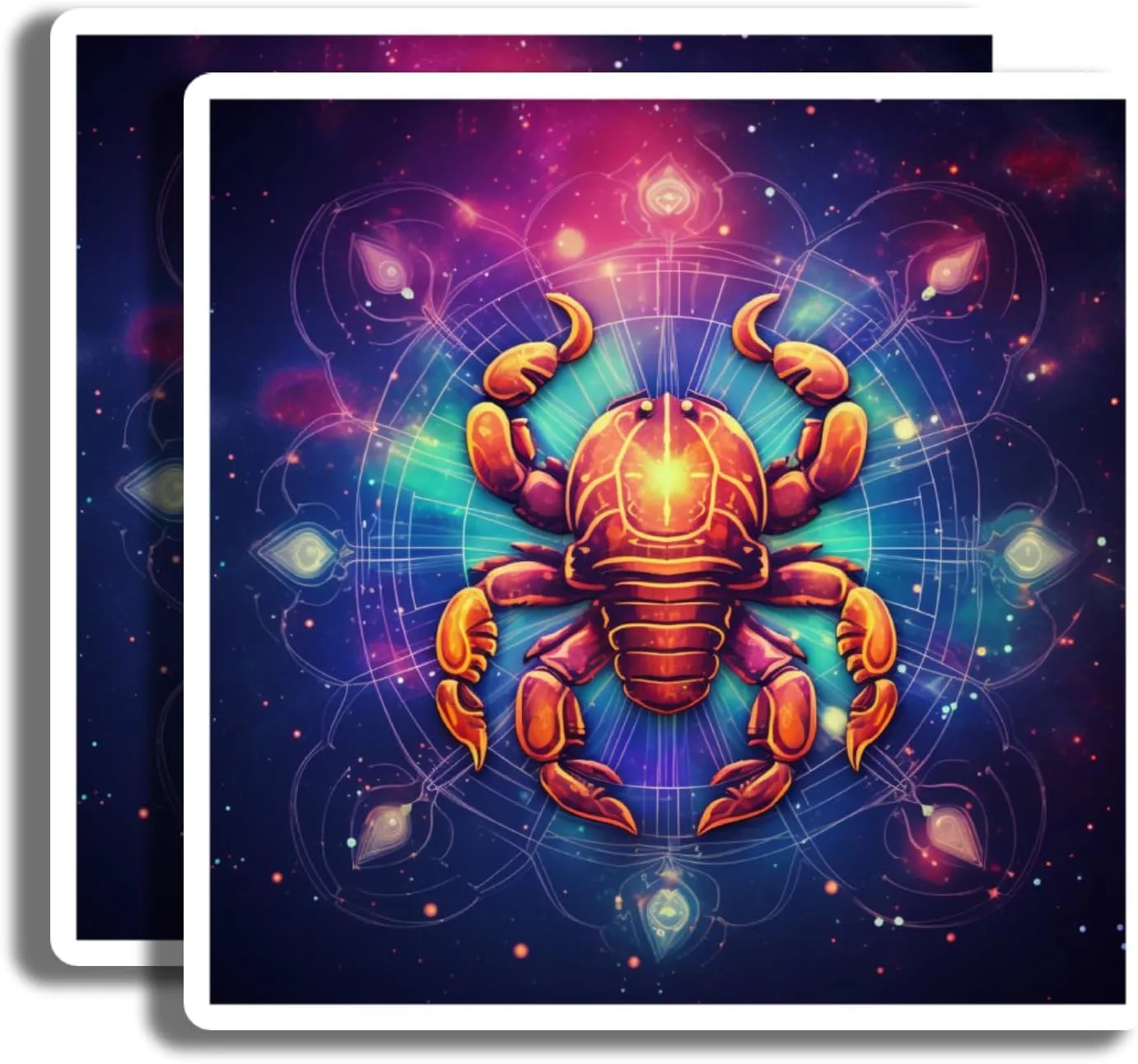 Cosmic Scorpion T-Shirt, Vibrant Mandala Space Art, Astrology Zodiac Sign Tee, Cosmic Galaxy Design, Artistic Horoscope Apparel - Made in USA - PLDFMAG4914