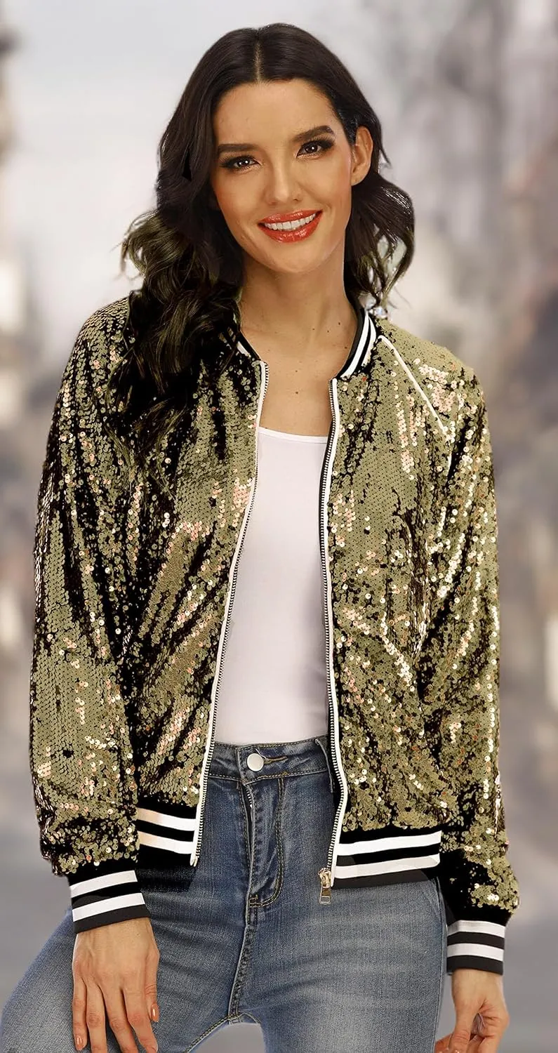HI-party Casual sequin coat