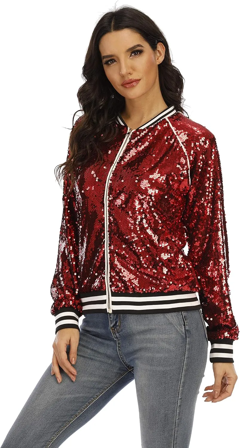 HI-party Casual sequin coat
