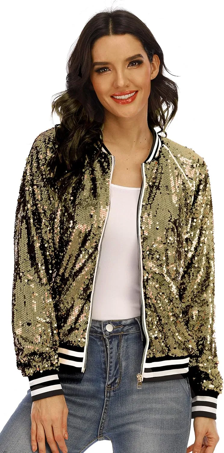 HI-party Casual sequin coat