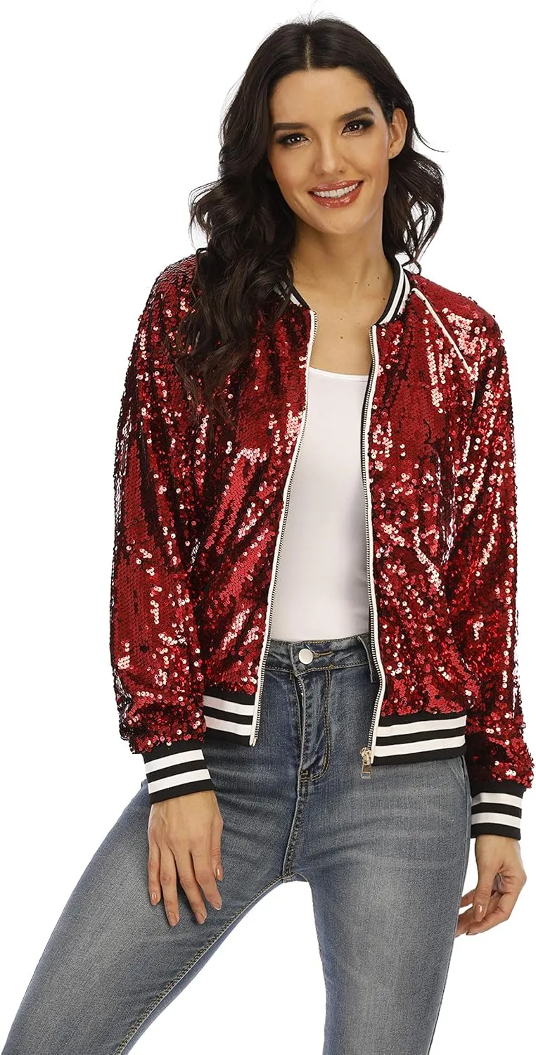 HI-party Casual sequin coat
