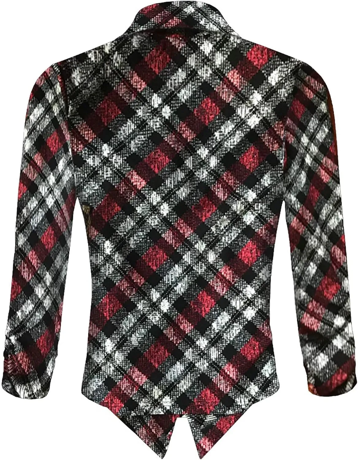 Hybrid & Company Women's Casual Work Office Blazer Jacket Open Front Shawl with 3/4 Scrunch Sleeves