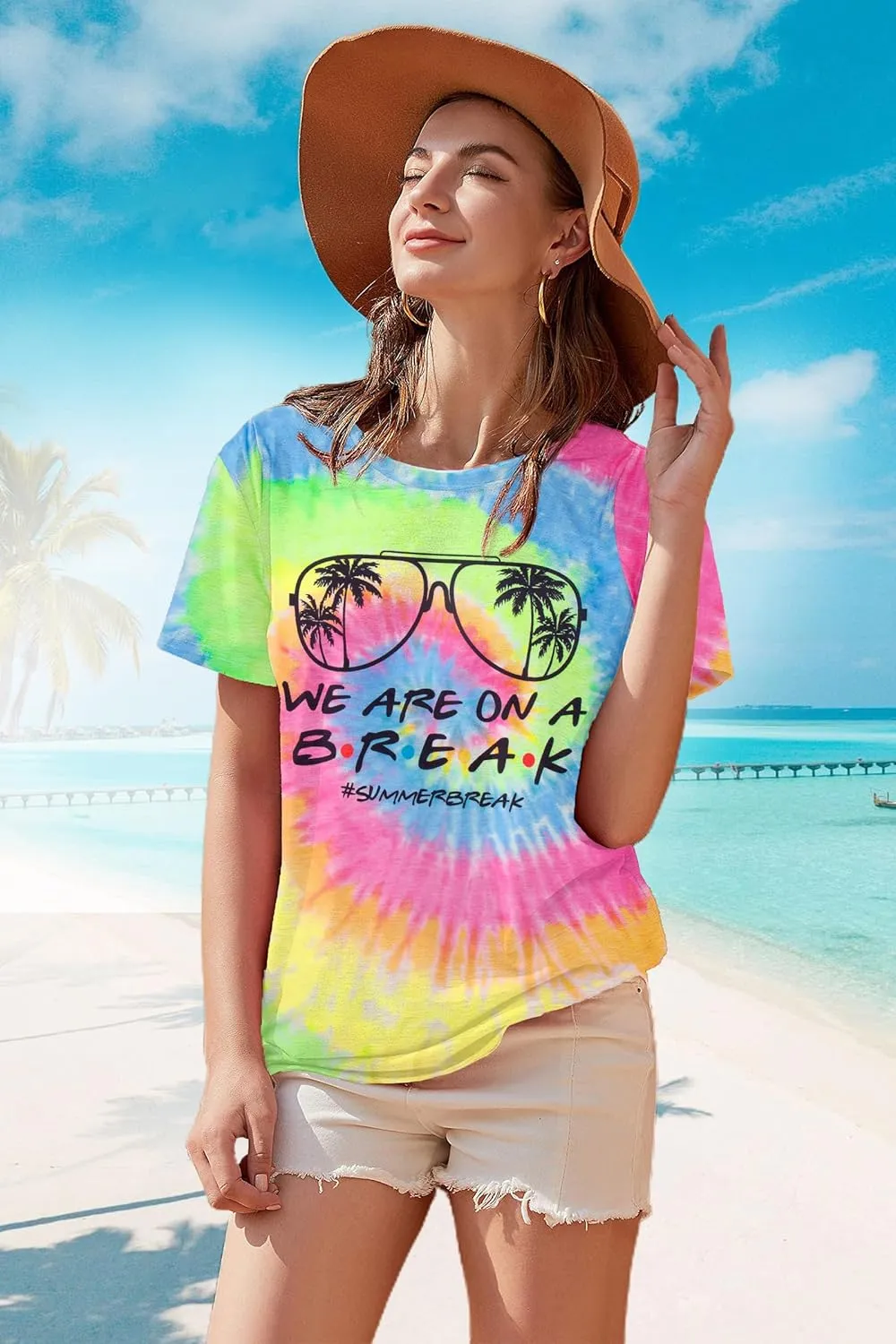 Last Day of School Teacher Shirt: Women We are On A Break Teacher Shirt Summer Break Tshirt Teacher Holiday Life Tee Tops