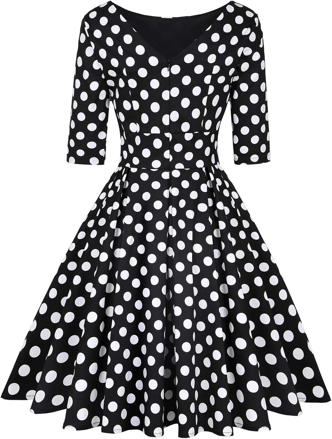 MINTLIMIT Women's 1950s Retro Vintage Cocktail Party 3/4 Sleeve Swing Dress