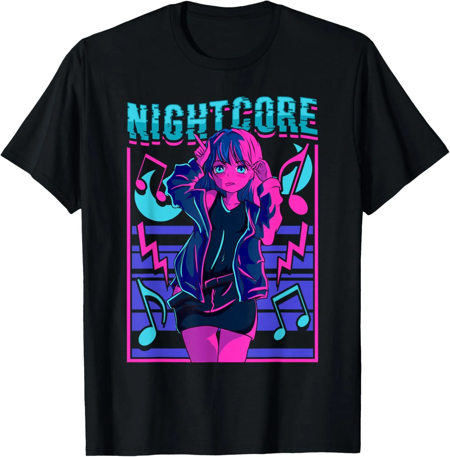 Nightcore Japanese Music Anime Aesthetic Manga EDM T-Shirt