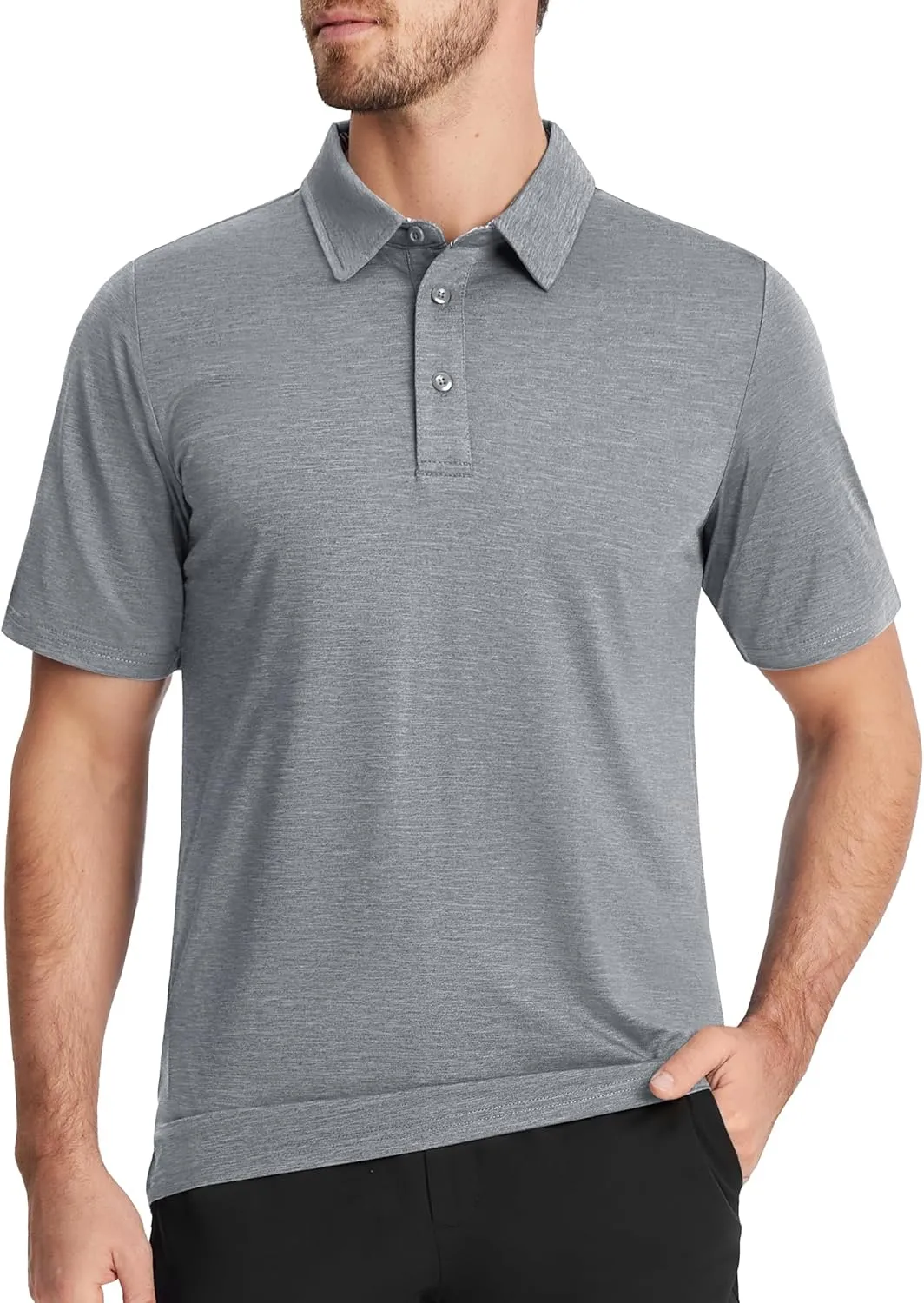 TACVASEN Men's Golf Shirts Short Sleeve Quick Dry Polo Shirts Moisture Wicking Casual Business Sports Breathable Polo